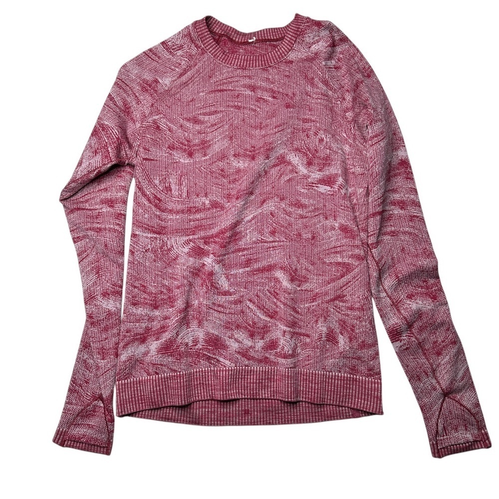 lululemon athletica Rest Less pullover pomegranate long sleeve top size 4 - Picture 2 of 6